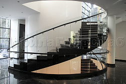Стеклянные перила для винтовых лестниц в Волгограде. Готовые проекты ПерилаГлавСнаб - фото 15