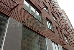 Стеклянные козырьки на вантах в Волгограде. Готовые проекты ПерилаГлавСнаб - фото 5