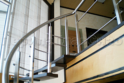 Перила и ограждения из нержавеющей стали с двумя ригелями в Волгограде. Готовые проекты ПерилаГлавСнаб - фото 3