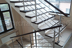 Перила и ограждения из нержавейки и дерева в Волгограде. Готовые проекты ПерилаГлавСнаб - фото 24