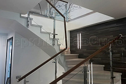 Стеклянные перила для винтовых лестниц в Волгограде. Готовые проекты ПерилаГлавСнаб - фото 11