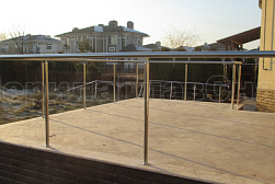 Ограждения и перила без ригелей из нержавеющей стали (без заполнения) в Волгограде. Готовые проекты ПерилаГлавСнаб - фото 9