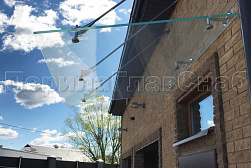 Стеклянные козырьки на вантах в Волгограде. Готовые проекты ПерилаГлавСнаб - фото 16