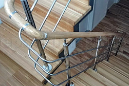 Ограждения из нержавеющей стали с тремя ригелями в Волгограде. Готовые проекты ПерилаГлавСнаб - фото 7