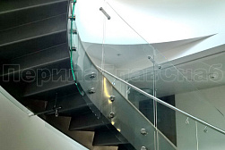 Стеклянные перила для винтовых лестниц в Волгограде. Готовые проекты ПерилаГлавСнаб - фото 8