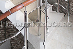 Перила и ограждения из нержавейки и дерева в Волгограде. Готовые проекты ПерилаГлавСнаб - фото 29