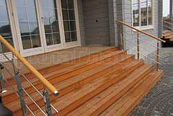 Перила и ограждения из нержавейки и дерева в Волгограде. Готовые проекты ПерилаГлавСнаб - фото 9