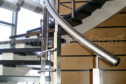 Перила и ограждения из нержавеющей стали с двумя ригелями в Волгограде. Готовые проекты ПерилаГлавСнаб - фото 2