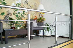 Перила и ограждения из нержавеющей стали с двумя ригелями в Волгограде. Готовые проекты ПерилаГлавСнаб - фото 4